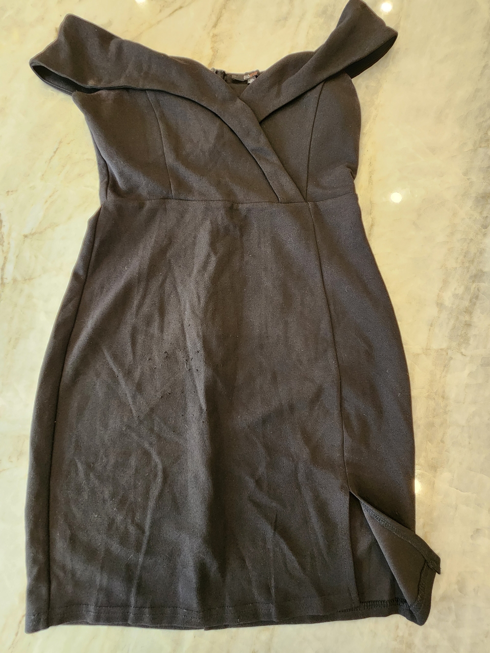 Off-Shoulder Little Black Mini Dress